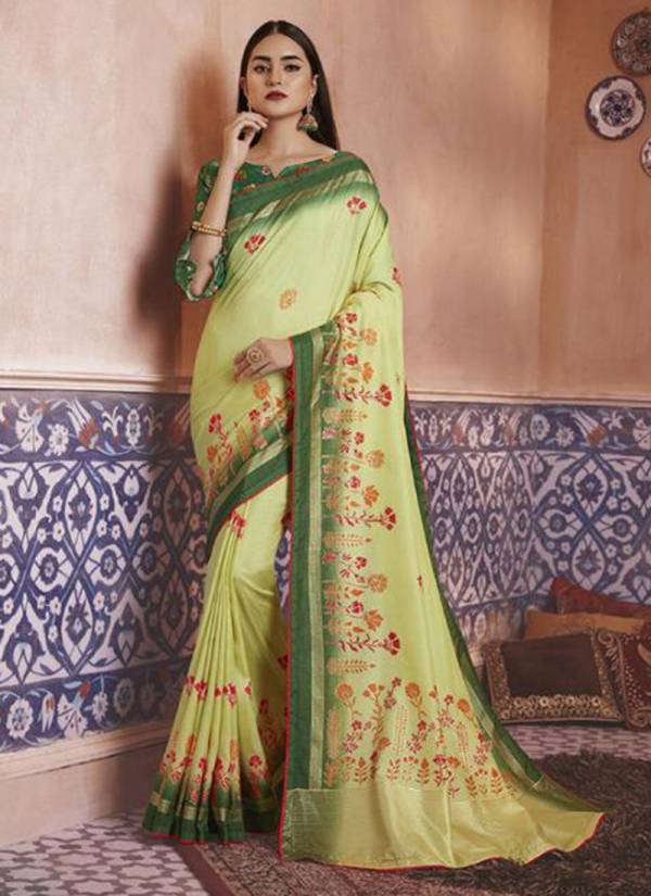 Silk Touch Vol 3 Dola Silk Fancy Print Stylish Look Wholesale Sarees Collection 3631-3640